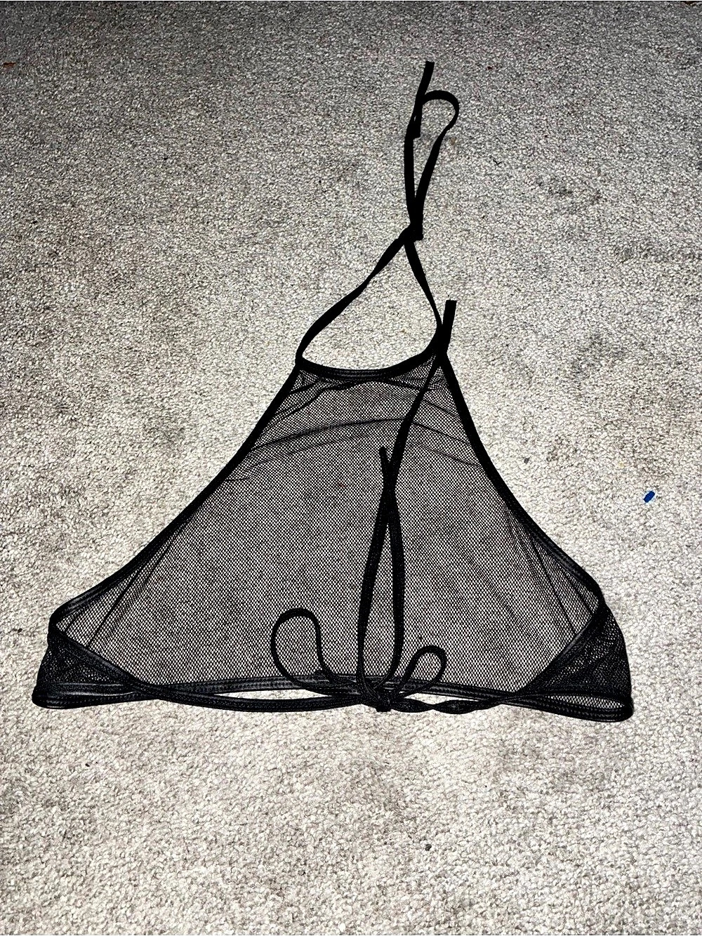 Black Mesh Top OS